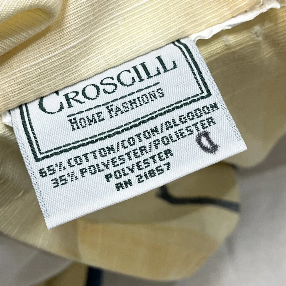 Croscill Botanica Gazebo Pillow Standard Sham Set Yellow Floral‎ Garden Print